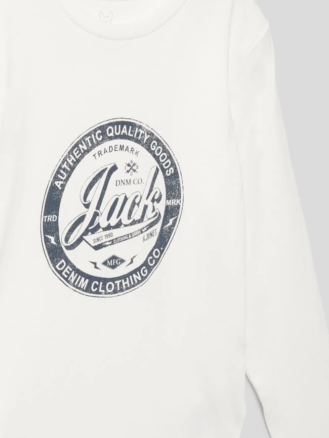 Jack & Jones Longsleeve Mit Label-Print - Offwhite 2 Jack & Jones Longsleeve Mit Label-Print - Offwhite – Bild 2