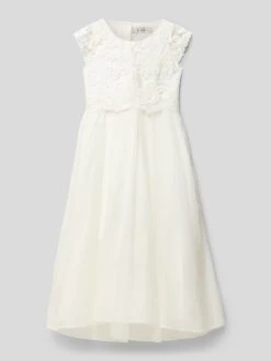 Une Hautre Couture Kommunionskleid Mit Spitzenbesatz - Offwhite
