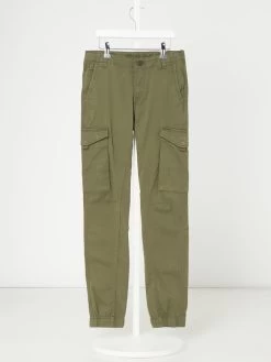Jack & Jones Cargohose Mit Stretch-Anteil Modell 'Paul' - Olivgrün