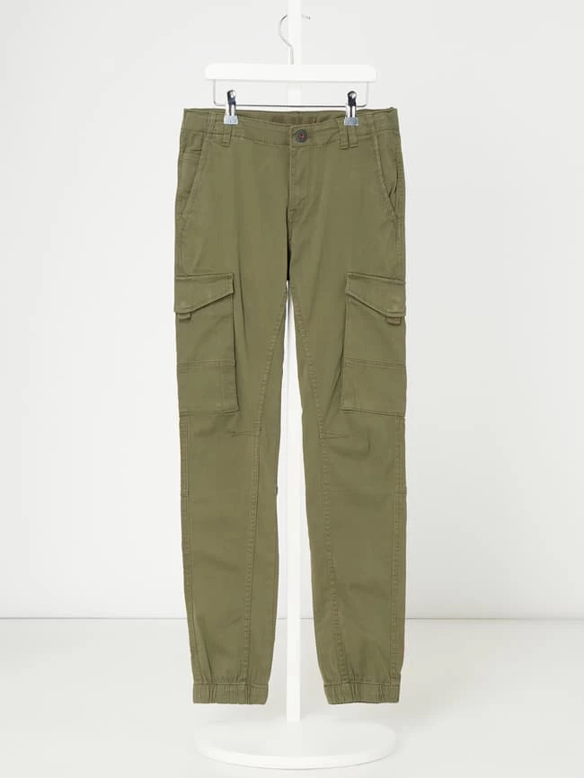 Jack & Jones Cargohose Mit Stretch-Anteil Modell 'Paul' - Olivgrün 1 Jack & Jones Cargohose Mit Stretch-Anteil Modell 'Paul' - Olivgrün