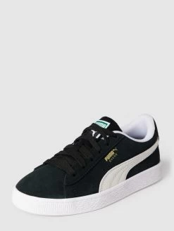 Puma Sneaker Mit Label-Print In Metallic Modell 'SUEDE CLASSIC' - Schwarz