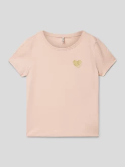 Only T-Shirt Aus Baumwolle Modell 'KOGKITA' - Altrosa