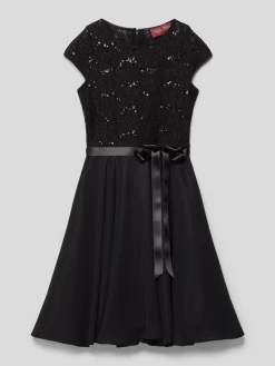 G.O.L. Kleid Mit Spitzenbesatz - Schwarz