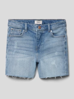 Only Jeansshorts Mit Label-Patch Modell 'PHINE' - Blau