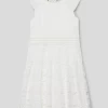 Happy Girls Kleid Mit Ziersteinbesatz - Ecru