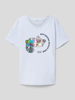 Tom Tailor T-Shirt Mit Motiv-Print - Bleu