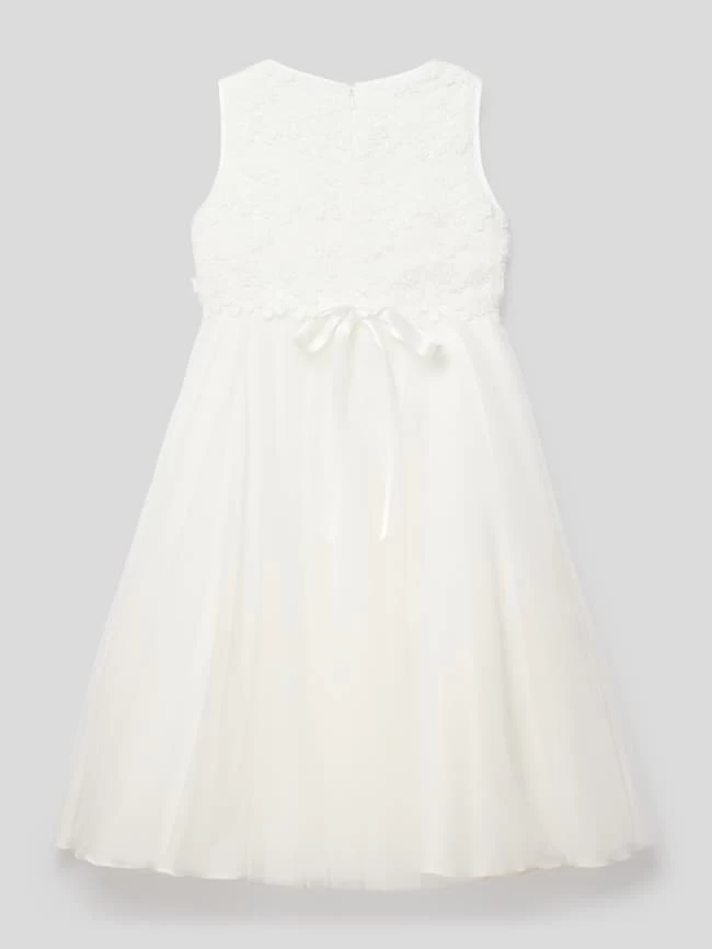 Weise Kommunionskleid Mit Spitzenbesatz - Ecru 3 Weise Kommunionskleid Mit Spitzenbesatz - Ecru – Bild 3