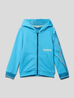 S.Oliver RED LABEL Sweatjacke Mit Motiv-Print - Türkis