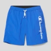CHAMPION Badehose Mit Label-Print - Royalblau