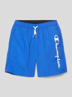 CHAMPION Badehose Mit Label-Print - Royalblau