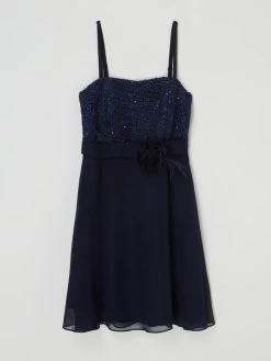 G.O.L. Kleid Aus Spitze Und Chiffon - Marineblau