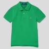 Polo Ralph Lauren Teens Slim Fit Poloshirt Mit Strukturmuster - Grün