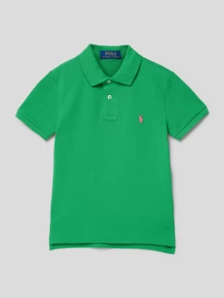 Polo Ralph Lauren Teens Slim Fit Poloshirt Mit Strukturmuster - Grün