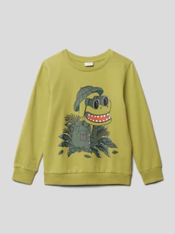 Name It Sweatshirt Mit Motiv-Print Modell 'VILDAR' - Grün