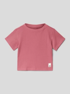 ADIDAS SPORTSWEAR T-Shirt In Ripp-Optik - Altrosa