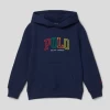 Polo Ralph Lauren Kids Hoodie Mit Kontrastivem Label-Stitching - Marineblau