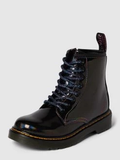 Dr. Martens Schnürboots In Schimmerndem Design - Schwarz