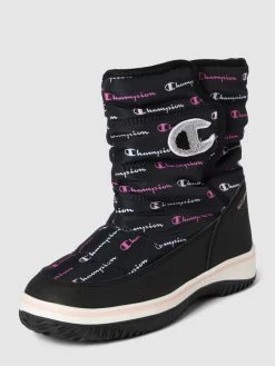 CHAMPION Boots Mit Allover-Logo Modell 'FLAKEY' - Schwarz