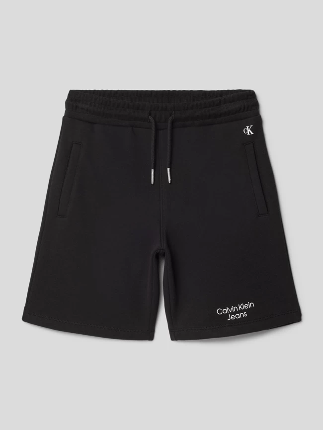 Calvin Klein Jeans Shorts Mit Label-Details - Schwarz 1 Calvin Klein Jeans Shorts Mit Label-Details - Schwarz