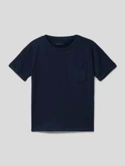 Tom Tailor T-Shirt Mit Brusttasche - Marineblau