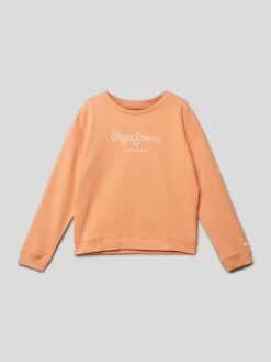 Pepe Jeans Sweatshirt Mit Label-Print Modell 'ROSE' - Apricot