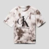 Calvin Klein Jeans T-Shirt Mit Label-Print - Ecru