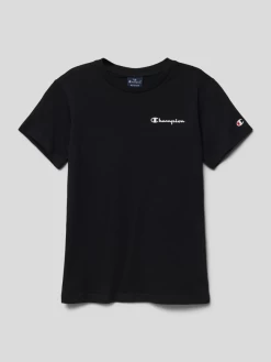 CHAMPION T-Shirt Mit Logo-Print - Schwarz