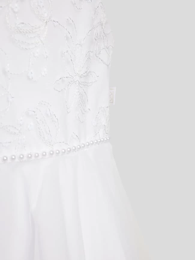 Monny Kommunionskleid Mit Zierkette - Weiß 2 Monny Kommunionskleid Mit Zierkette - Weiß – Bild 2