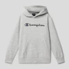 CHAMPION Hoodie Mit Logo-Print - Mittelgrau Meliert