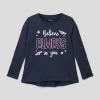 Name It Longsleeve Mit Motiv-Print Modell 'VIOLET' - Marineblau