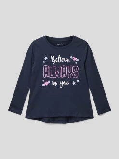 Name It Longsleeve Mit Motiv-Print Modell 'VIOLET' - Marineblau