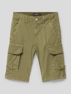 Replay Cargoshorts Mit Seitlichen Eingrifftaschen - Khaki