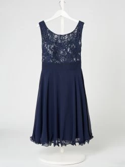 G.O.L. Kleid Aus Spitze Und Chiffon Mit Glitter-Effekt - Marineblau