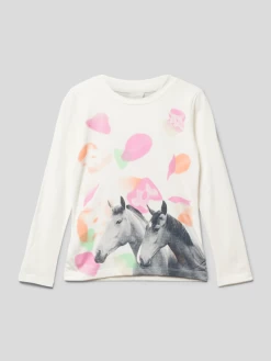 S.Oliver RED LABEL Sweatshirt Mit Rundhalsausschnitt - Weiß