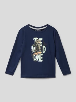 Blue Seven Longsleeve Mit Motiv-Print - Blau