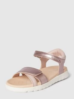 Geox Sandalen Im Metallic-Look Modell 'BOREALIS' - Rosé
