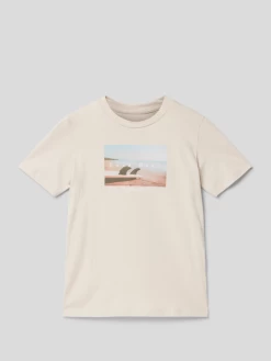 Jack & Jones T-Shirt Mit Motiv-Print Modell 'COPENHAGEN' - Ecru