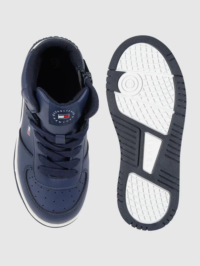 T.Hilfiger Kids Shoes High Top Sneaker In Leder-Optik Modell 'Paulene' - Marineblau 3 T.Hilfiger Kids Shoes High Top Sneaker In Leder-Optik Modell 'Paulene' - Marineblau – Bild 3