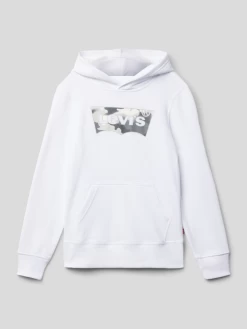 Levi’s® Kids Hoodie Mit Gerippten Abschlüssen - Weiß