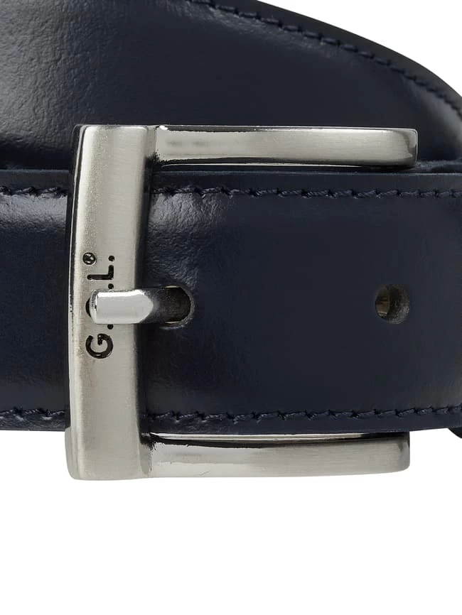 G.O.L. Ledergürtel Mit Dornschließe - Marineblau 2 G.O.L. Ledergürtel Mit Dornschließe - Marineblau – Bild 2