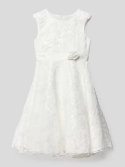Happy Girls Kommunionskleid Mit Floraler Applikation - Offwhite