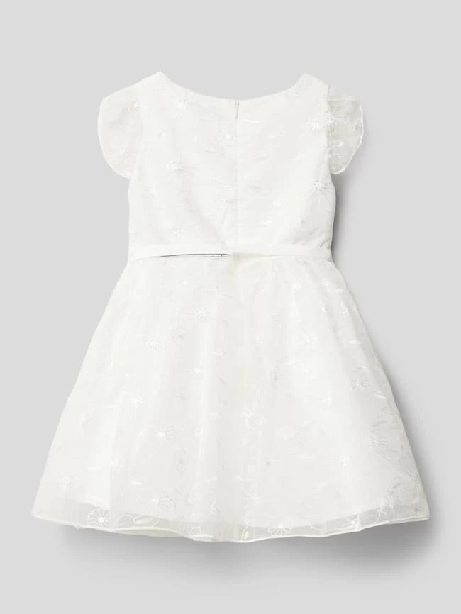 Mayoral Kleid Mit Floralen Stickereien - Ecru 3 Mayoral Kleid Mit Floralen Stickereien - Ecru – Bild 3