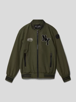 CARS JEANS College-Jacke Mit Label-Detail Modell 'basecar' - Olivgrün