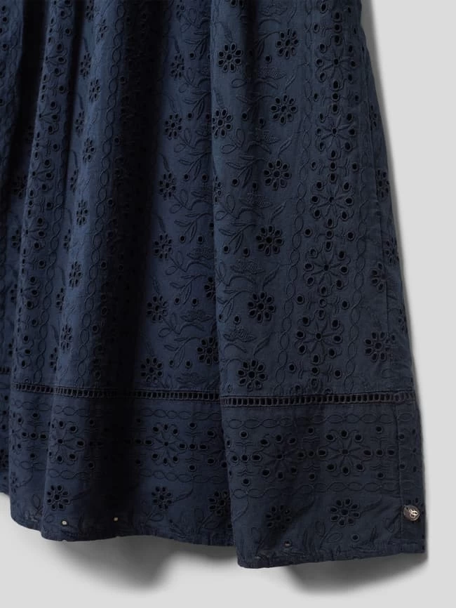 Scotch & Soda Kleid Mit Floralen Lochstickereien - Marineblau 2 Scotch & Soda Kleid Mit Floralen Lochstickereien - Marineblau – Bild 2