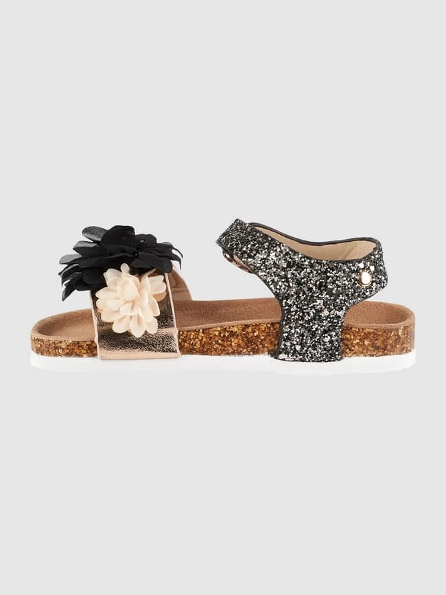 Colors Of California Sandalen Mit Blüten-Applikationen - Schwarz 3 Colors Of California Sandalen Mit Blüten-Applikationen - Schwarz – Bild 3