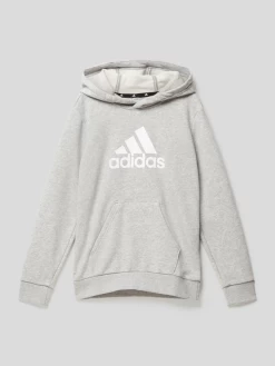 ADIDAS SPORTSWEAR Hoodie Mit Label-Print - Mittelgrau Meliert