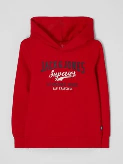 Jack & Jones Hoodie Mit Logo-Print - Rot