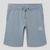 Jack & Jones Sweatshorts Aus Reiner Baumwolle Mit Label-Print Modell 'SHARK' - Stein