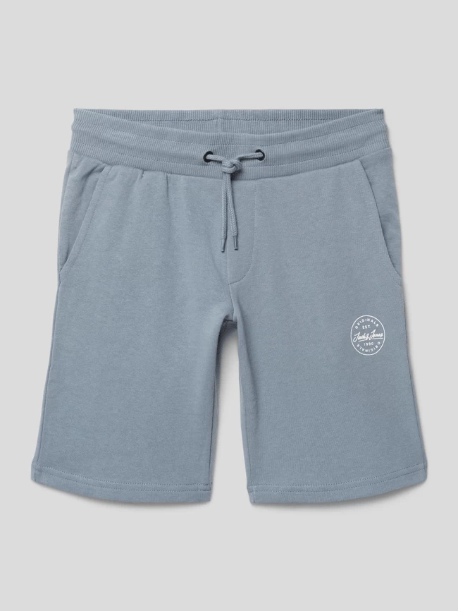 Jack & Jones Sweatshorts Aus Reiner Baumwolle Mit Label-Print Modell 'SHARK' - Stein 1 Jack & Jones Sweatshorts Aus Reiner Baumwolle Mit Label-Print Modell 'SHARK' - Stein