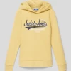 Jack & Jones Hoodie Mit Label-Print - Hellgelb